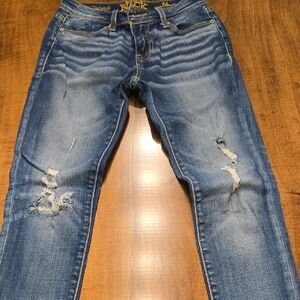 Buckle Black Fit No 53 Distressed Blue Jeans 24 Ankle Skinny